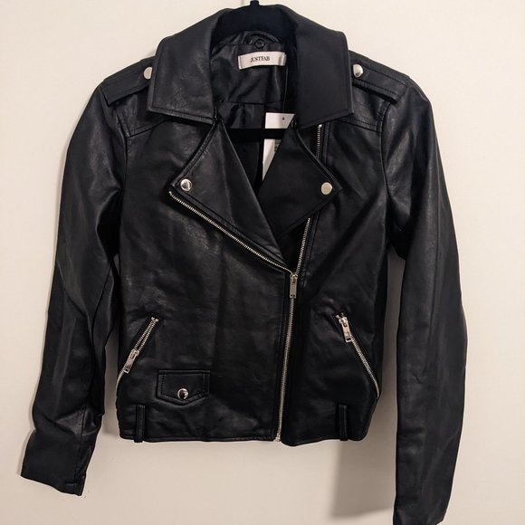 Vegan Leather Moto Jacket - Picture 1 of 3